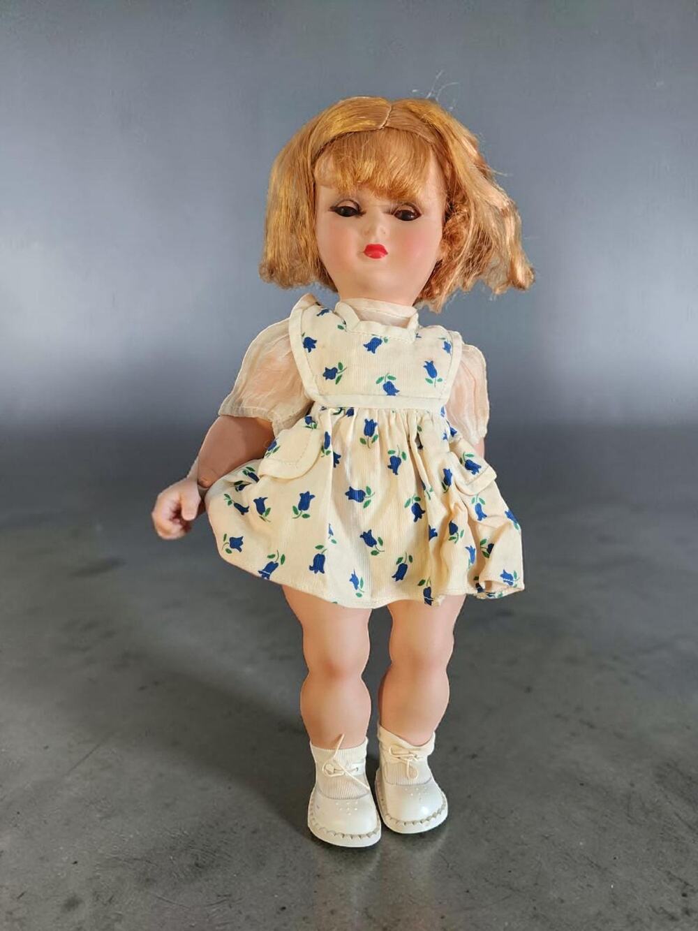 Beautiful Vintage Poupée Bté SGDG Bella Doll Composite Body 1950s Made In France